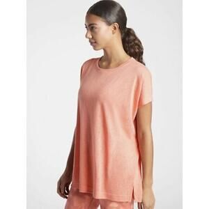 NEW Athleta Release Tee Island Coral Oversized Modal Blend T-shirt Top SZ S